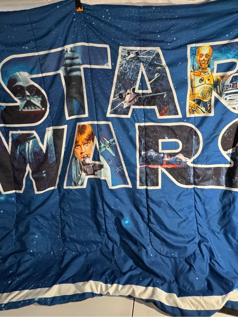 Star Wars Blue Graphic Comforter with Character Panels